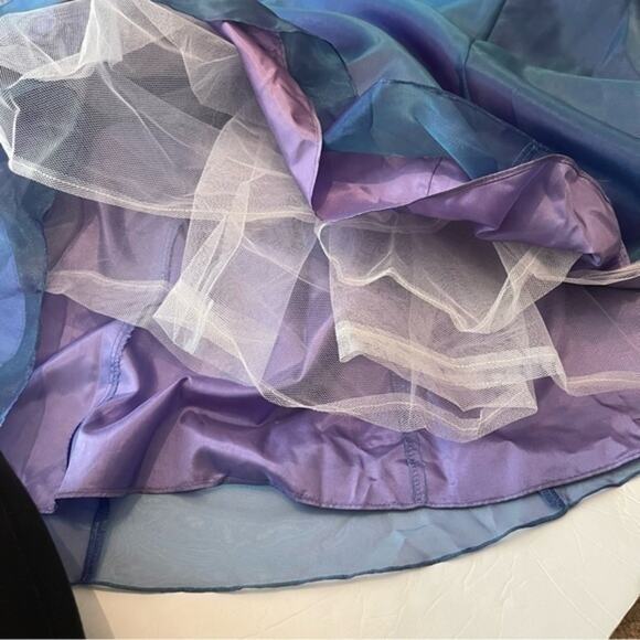 Betsy & Adam Iridescent Bluish Purple Sequins MermaidCore Maxi Dress NWT Size 10 - Picture 7 of 11